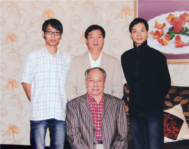 陳卓林與師傅羅家寶、師弟李江林、劉建科合影